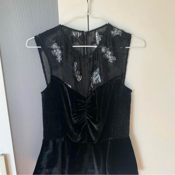 Rebecca Taylor - Black velvet organza top - Picture 2 of 5